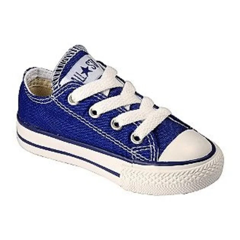 Converse Boy's Blue Chuck All Star‎ Denim Low Top Athletic Sneaker Size US 4